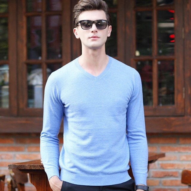 2020 Top Grade New Fashion Brand Sweater Mens Pullover V Neck NeSlim Fit Jumper Knitting Autumn Korean Style Casual Mens Clothes