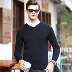 2020 Top Grade New Fashion Brand Sweater Mens Pullover V Neck NeSlim Fit Jumper Knitting Autumn Korean Style Casual Mens Clothes