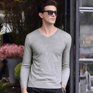 2020 Top Grade New Fashion Brand Sweater Mens Pullover V Neck NeSlim Fit Jumper Knitting Autumn Korean Style Casual Mens Clothes