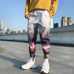 Gradient Jogger Pants Men Streetwear Hip hop Harem Pants Loose Casual Sport Elastic waist Ankle length Trousers