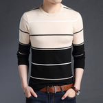 2020 New Fashion Brand Sweater Mens Pullover Striped Slim Fit Jumpers Knitred Woolen Autumn Korean Style Casual Men Clothes