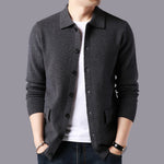 2020  Brand Sweater Men Streetwear Fashion Sweater Coat Men Autumn Winter Warm Cashmere Woolen Cardigan Men With Pocket