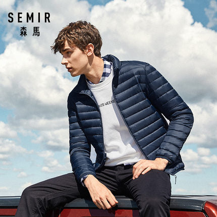 SEMIR 2019 doudoune hommes hiver portabilité chaud 90% duvet de canard blanc à capuche homme manteau jaqueta masculino chaqueta hombre