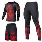 Superhero Compression Tracksuits Men's Sport Suit Quick Dry Running sets Clothes Sports Joggers Training Gym Fitness Man Set