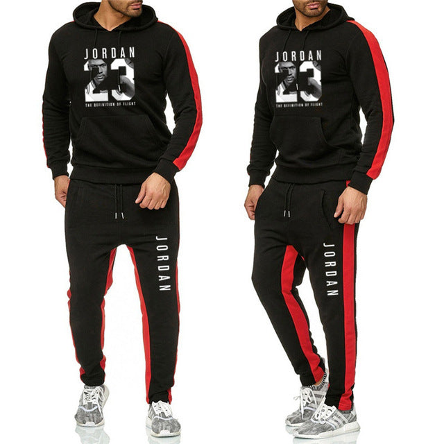 Ropa de marca, chándal de moda para hombres, traje deportivo Casual para hombres, sudaderas con capucha, ropa deportiva JORDAN 23, abrigo + pantalón conjunto para hombre