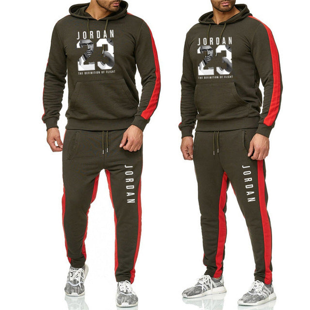 Ropa de marca, chándal de moda para hombres, traje deportivo Casual para hombres, sudaderas con capucha, ropa deportiva JORDAN 23, abrigo + pantalón conjunto para hombre