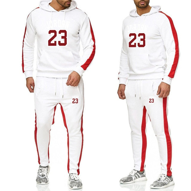 Ropa de marca, chándal de moda para hombres, traje deportivo Casual para hombres, sudaderas con capucha, ropa deportiva JORDAN 23, abrigo + pantalón conjunto para hombre