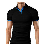 Summer short Sleeve Polo Shirt men Turn-over Collar fashion casual Slim Breathable Solid Color Business men's polo shirt