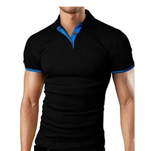 Summer short Sleeve Polo Shirt men Turn-over Collar fashion casual Slim Breathable Solid Color Business men's polo shirt